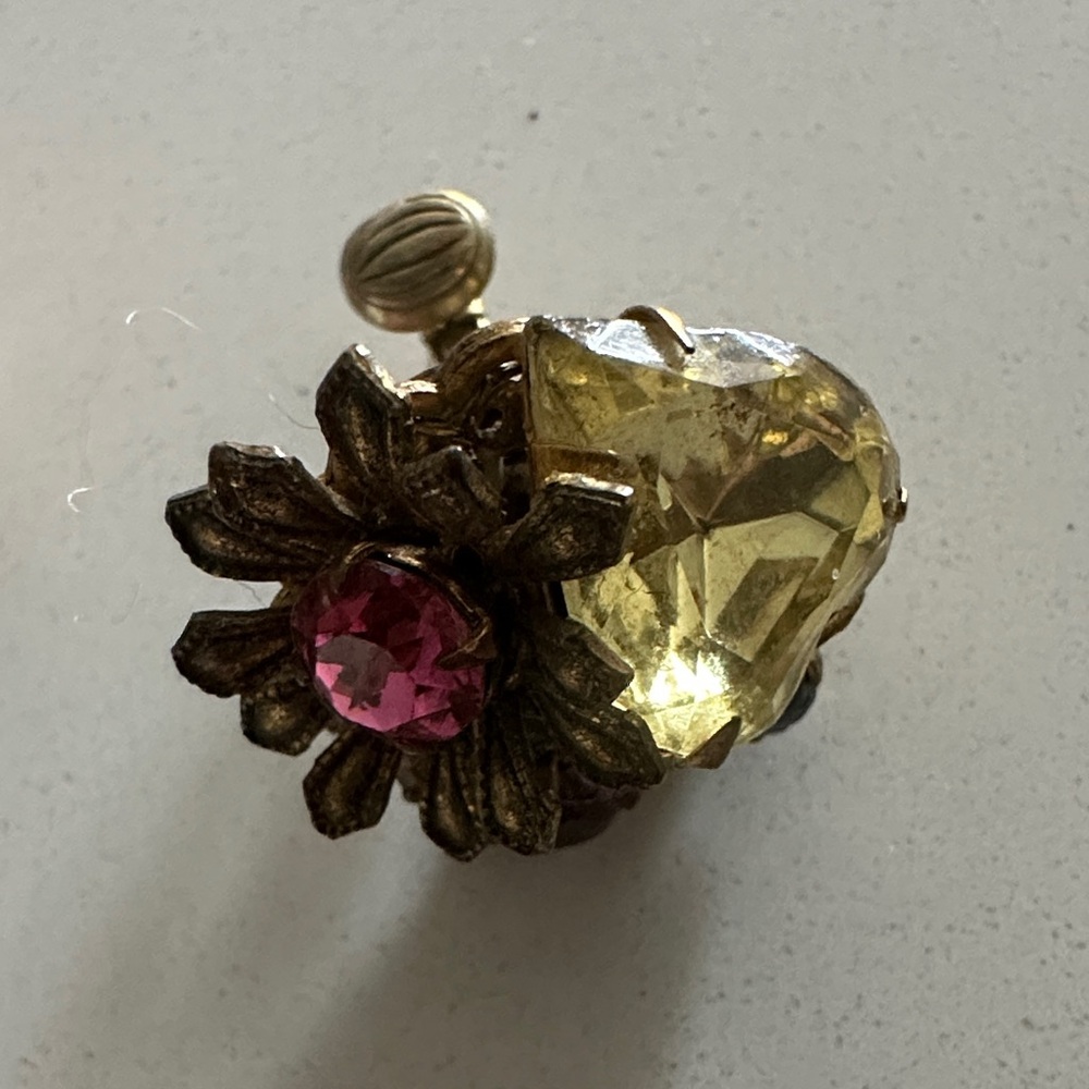 Miriam Haskell Gemstone Statement Earrings - image 6